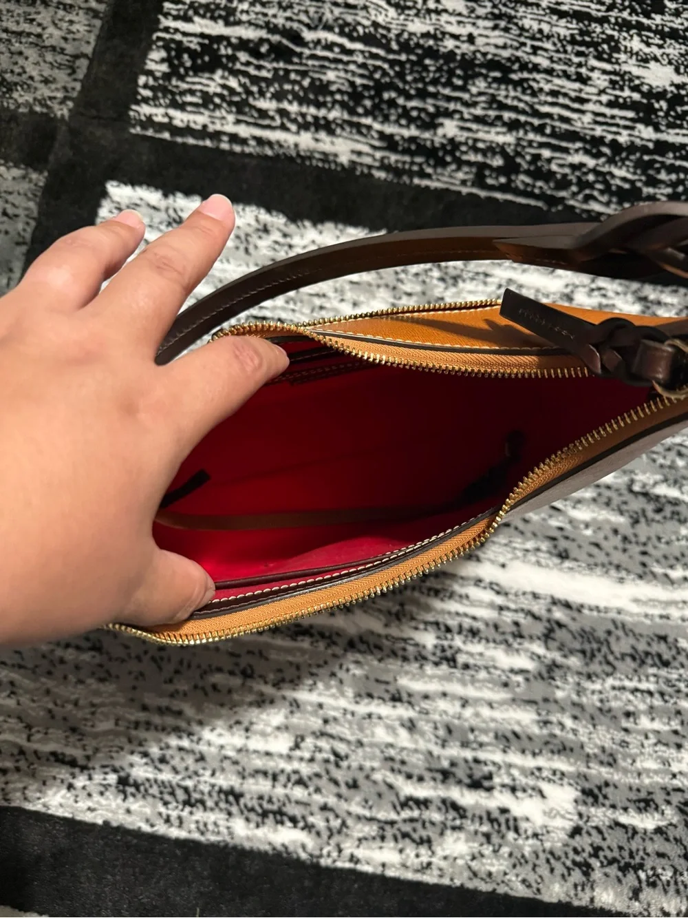 Dooney & Bourke Chestnut Brown Bryce Hobo with Dark Brown Strap with Wallet